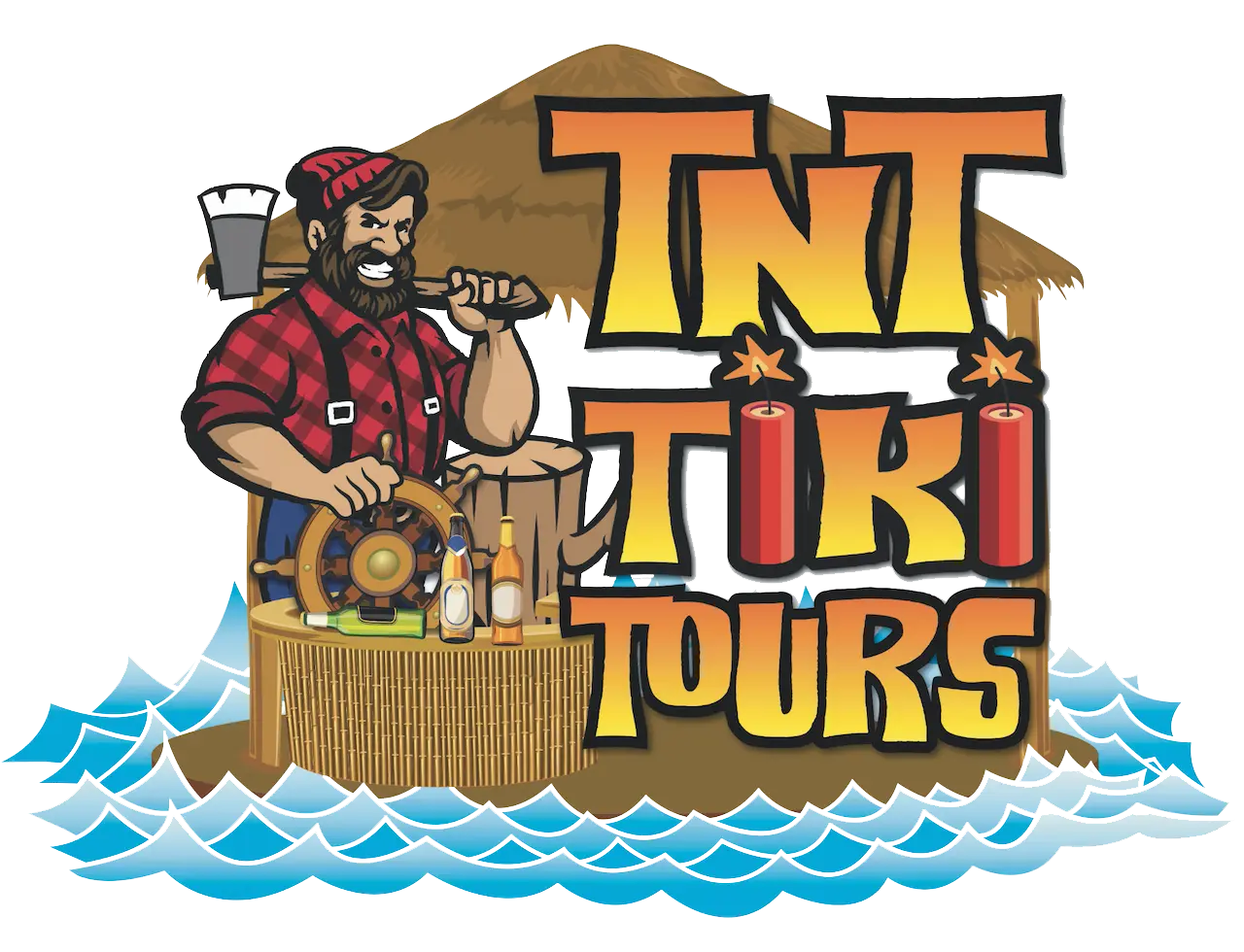 TNT Tiki Tours boat tour logo